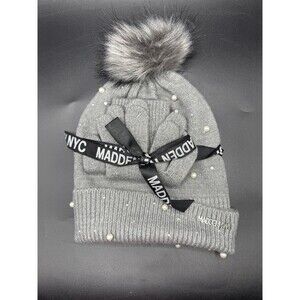 Madden NYC Women's Beanie and Winter Glove 2-Piece Set, Grey